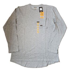 Ariat Rebar Moisture Wicking Long Sleeve Shirt | Men’s XL Tall Heather Grey